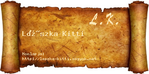 Lászka Kitti névjegykártya